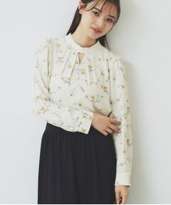 index / インデックス シャツ・ブラウス | ハイネックスリットブラウス【洗濯機洗い可/イージーアイロン】