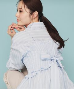 index / インデックス シャツ・ブラウス | 《andGIRL掲載》ビスチェレイヤードロングシャツ【洗濯機洗い可】