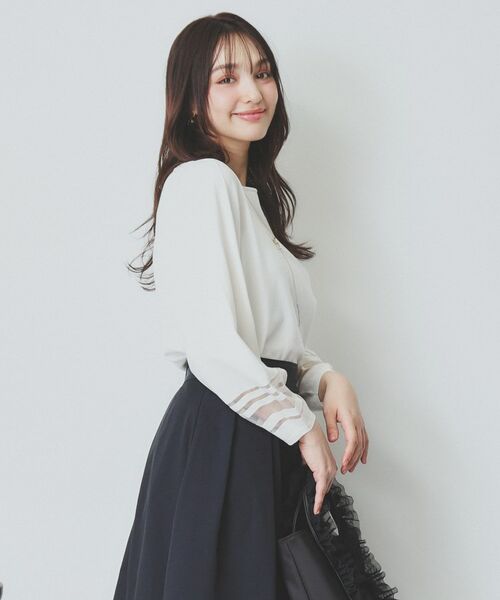 index / インデックス ニット・セーター | シアーラインパフスリーブニット【UV/洗濯機洗い可】 | 詳細1