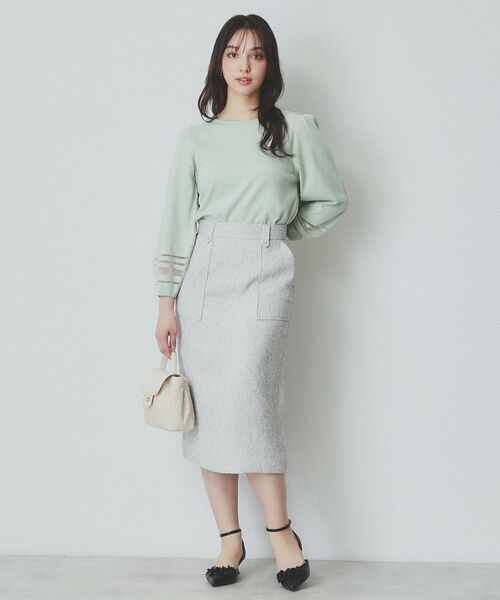 index / インデックス ニット・セーター | シアーラインパフスリーブニット【UV/洗濯機洗い可】 | 詳細10