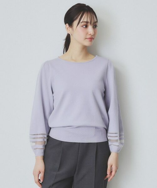 index / インデックス ニット・セーター | シアーラインパフスリーブニット【UV/洗濯機洗い可】 | 詳細21