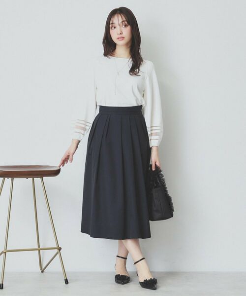 index / インデックス ニット・セーター | シアーラインパフスリーブニット【UV/洗濯機洗い可】 | 詳細3