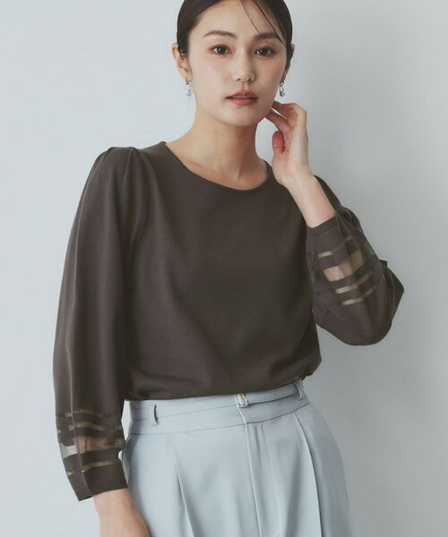 index / インデックス ニット・セーター | シアーラインパフスリーブニット【UV/洗濯機洗い可】 | 詳細5