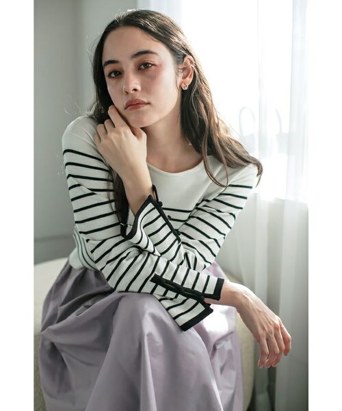 index / インデックス ニット・セーター | 袖スリットスリーブニット【洗濯機洗い可】 | 詳細2