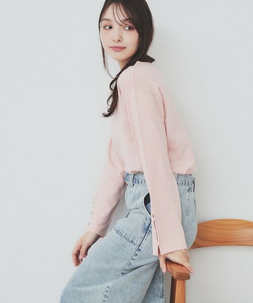 index / インデックス ニット・セーター | 袖スリットスリーブニット【洗濯機洗い可】 | 詳細8