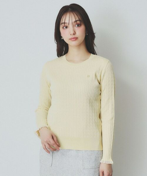 index / インデックス ニット・セーター | ゴールドモチーフ付きケーブルニット【洗濯機洗い可】 | 詳細13