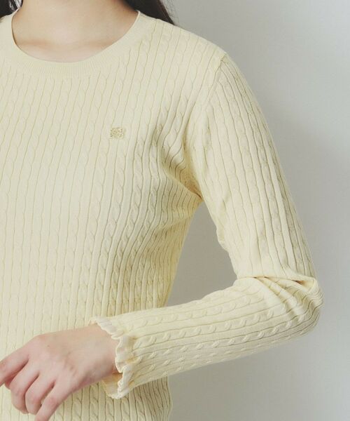index / インデックス ニット・セーター | ゴールドモチーフ付きケーブルニット【洗濯機洗い可】 | 詳細17
