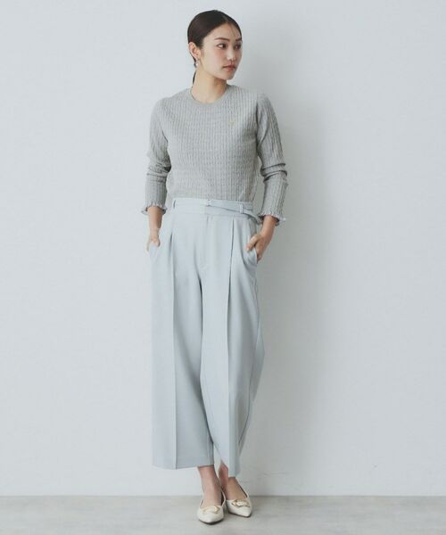 index / インデックス ニット・セーター | ゴールドモチーフ付きケーブルニット【洗濯機洗い可】 | 詳細6