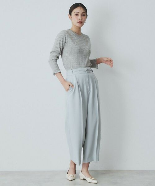 index / インデックス ニット・セーター | ゴールドモチーフ付きケーブルニット【洗濯機洗い可】 | 詳細7