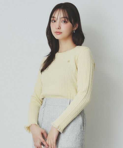 index / インデックス ニット・セーター | ゴールドモチーフ付きケーブルニット【洗濯機洗い可】 | 詳細9