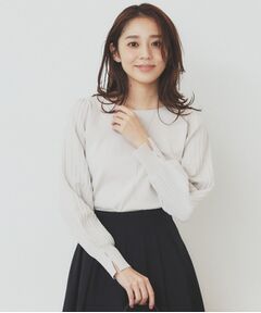 index / インデックス ニット・セーター | プリーツスリーブボートネックニット【洗濯機洗い可】