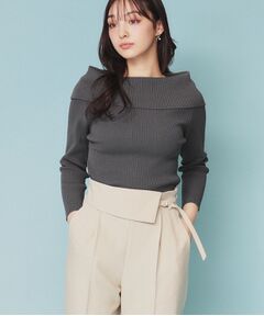 index / インデックス ニット・セーター | 《美人百花掲載》オフショルダーリブニット【洗濯機洗い可/抗ピル】