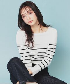 index / インデックス ニット・セーター | 《美人百花掲載》オフショルダーリブニット【洗濯機洗い可/抗ピル】