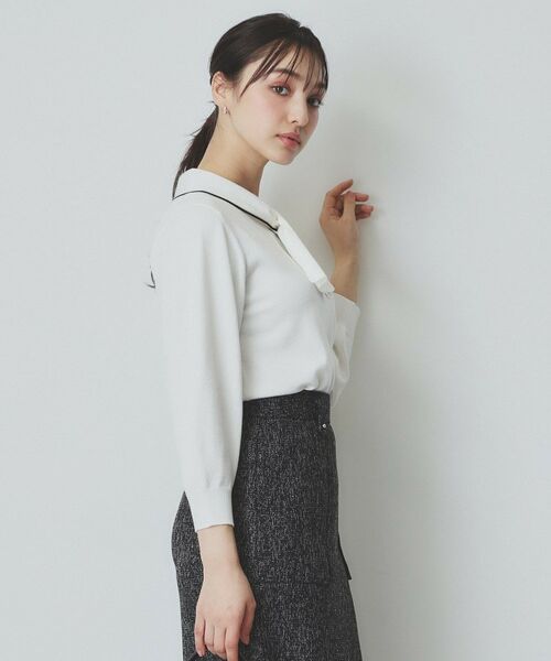 index / インデックス ニット・セーター | ロールカラーボウタイニット【洗濯機洗い可】 | 詳細11