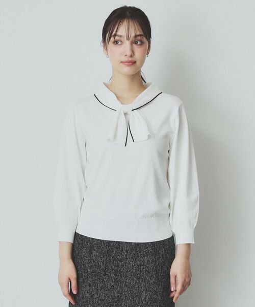 index / インデックス ニット・セーター | ロールカラーボウタイニット【洗濯機洗い可】 | 詳細15