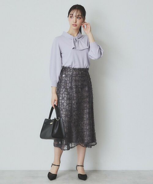 index / インデックス ニット・セーター | ロールカラーボウタイニット【洗濯機洗い可】 | 詳細4