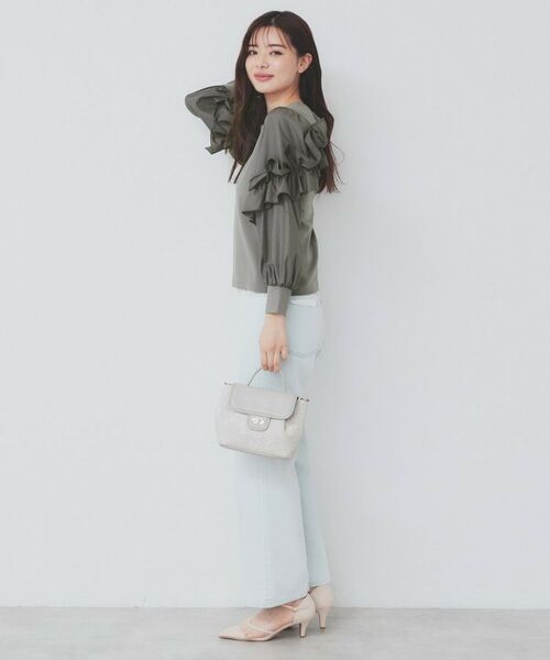 index / インデックス カットソー | フリルスリーブドッキングトップス【洗濯機洗い可】 | 詳細10