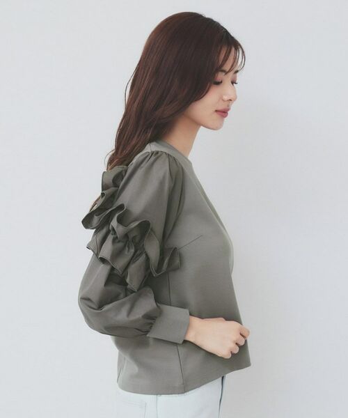 index / インデックス カットソー | フリルスリーブドッキングトップス【洗濯機洗い可】 | 詳細13
