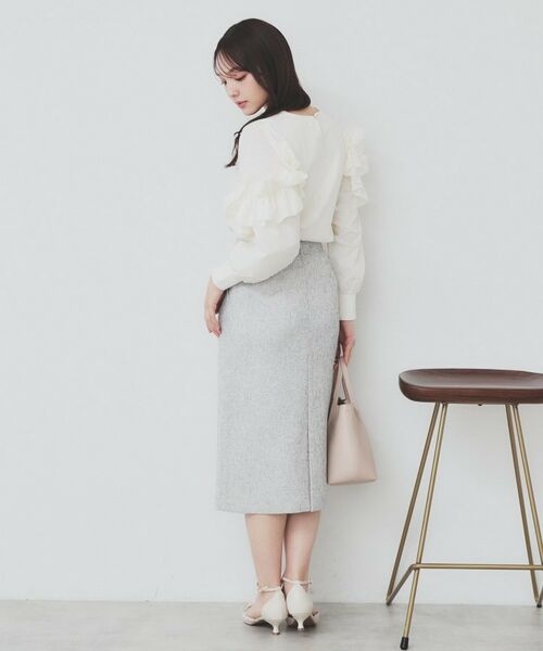 index / インデックス カットソー | フリルスリーブドッキングトップス【洗濯機洗い可】 | 詳細3