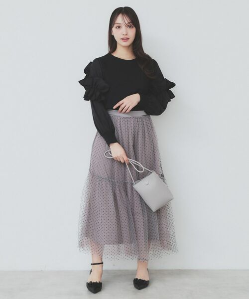 index / インデックス カットソー | フリルスリーブドッキングトップス【洗濯機洗い可】 | 詳細6