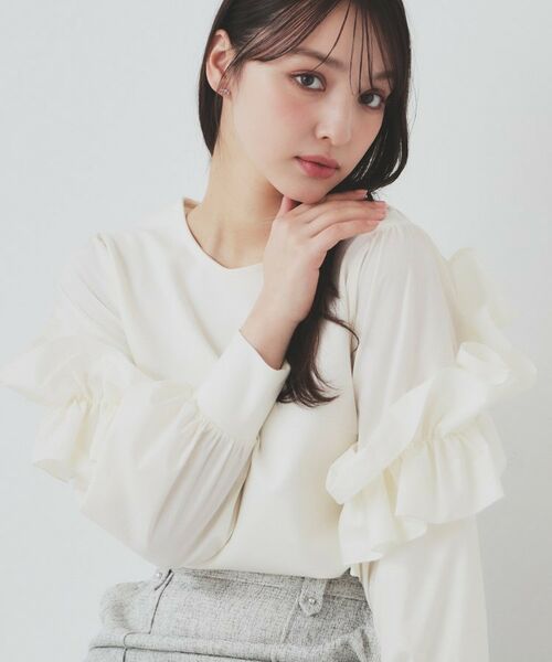 index/インデックス フリルスリーブドッキングトップス【洗濯機洗い可】 オフホワイト(003) 36(S) index/インデックス フリルスリーブドッキングトップス【洗濯機洗い可】 オフホワイト(003) 36(S)