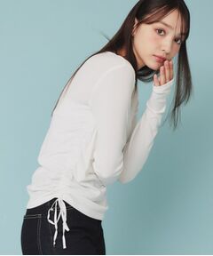 index / インデックス カットソー | 《CLASSY掲載》サイドドロストシアートップス【洗濯機洗い可】