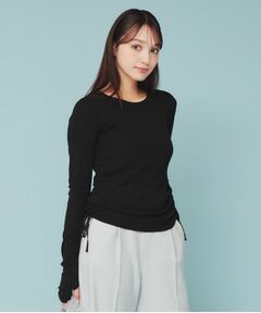 index / インデックス カットソー | 《CLASSY掲載》サイドドロストシアートップス【洗濯機洗い可】