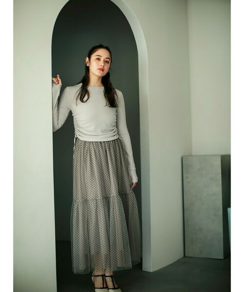 index / インデックス カットソー | 《CLASSY掲載》サイドドロストシアートップス【洗濯機洗い可】 | 詳細1