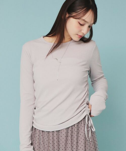 index / インデックス カットソー | 《CLASSY掲載》サイドドロストシアートップス【洗濯機洗い可】 | 詳細11