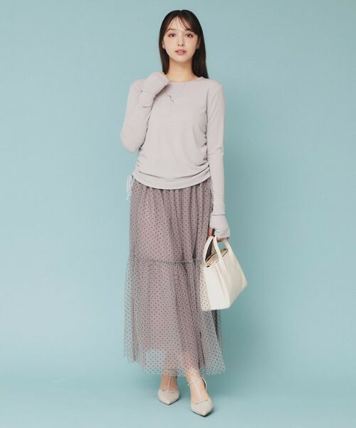 index / インデックス カットソー | 《CLASSY掲載》サイドドロストシアートップス【洗濯機洗い可】 | 詳細12