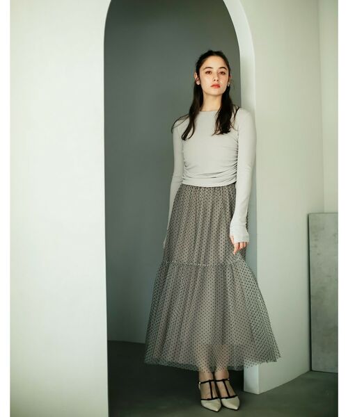 index / インデックス カットソー | 《CLASSY掲載》サイドドロストシアートップス【洗濯機洗い可】 | 詳細2