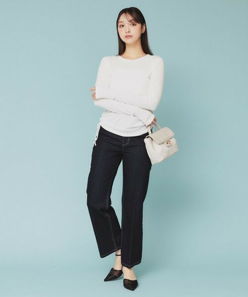 index / インデックス カットソー | 《CLASSY掲載》サイドドロストシアートップス【洗濯機洗い可】 | 詳細4