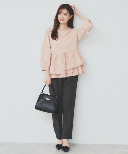 index / インデックス カットソー | カットジョーゼットドッキングペプラムトップス【洗濯機可】 | 詳細10