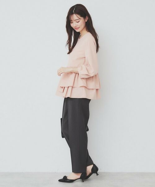 index / インデックス カットソー | カットジョーゼットドッキングペプラムトップス【洗濯機可】 | 詳細11