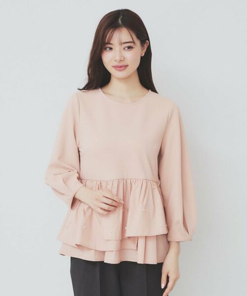 index / インデックス カットソー | カットジョーゼットドッキングペプラムトップス【洗濯機可】 | 詳細13