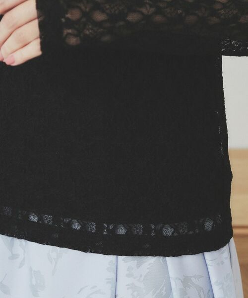 index / インデックス カットソー | シアーフラワーストレッチトップス【洗濯機洗い可】 | 詳細14