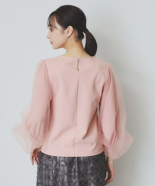 index / インデックス カットソー | ビジュー付きチュールバルーンスリーブトップス【洗濯機洗い可】 | 詳細15