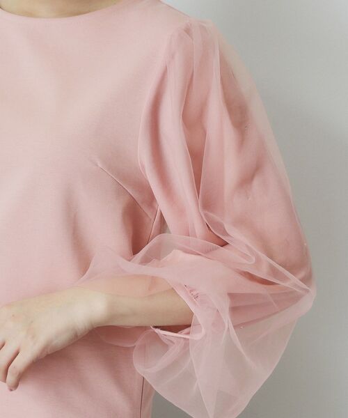 index / インデックス カットソー | ビジュー付きチュールバルーンスリーブトップス【洗濯機洗い可】 | 詳細18