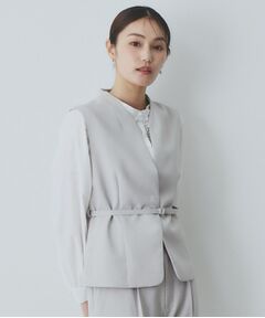 index / インデックス ベスト | ドライタッチストレッチノーカラージレ/セットアップ対応【洗濯機洗い可/イージーアイロン】