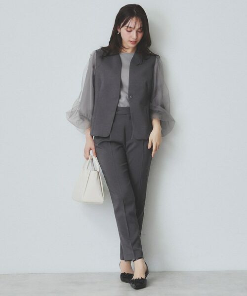 index / インデックス ベスト | ドライタッチストレッチノーカラージレ/セットアップ対応【洗濯機洗い可/イージーアイロン】 | 詳細13