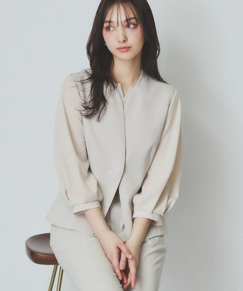 index / インデックス ベスト | ドライタッチストレッチノーカラージレ/セットアップ対応【洗濯機洗い可/イージーアイロン】 | 詳細16