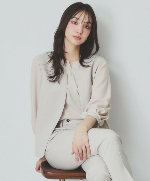 index / インデックス ベスト | ドライタッチストレッチノーカラージレ/セットアップ対応【洗濯機洗い可/イージーアイロン】 | 詳細17