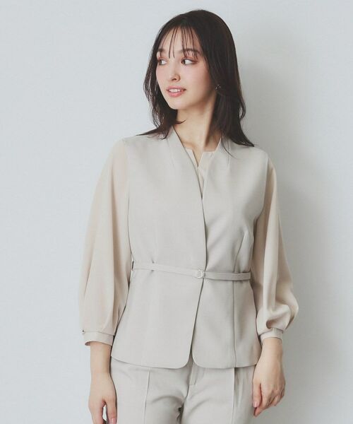 index / インデックス ベスト | ドライタッチストレッチノーカラージレ/セットアップ対応【洗濯機洗い可/イージーアイロン】 | 詳細21