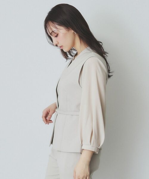 index / インデックス ベスト | ドライタッチストレッチノーカラージレ/セットアップ対応【洗濯機洗い可/イージーアイロン】 | 詳細22