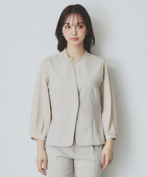 index / インデックス ベスト | ドライタッチストレッチノーカラージレ/セットアップ対応【洗濯機洗い可/イージーアイロン】 | 詳細24