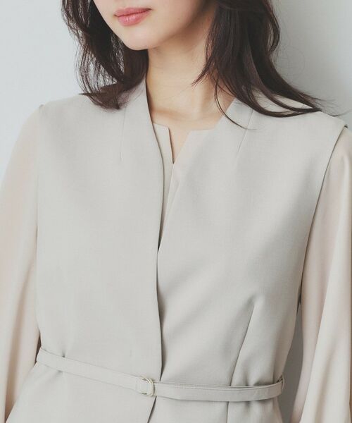 index / インデックス ベスト | ドライタッチストレッチノーカラージレ/セットアップ対応【洗濯機洗い可/イージーアイロン】 | 詳細26