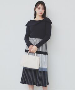 index / インデックス ロング・マキシ丈ワンピース | ランダムボーダーニットワンピース【洗濯機洗い可】