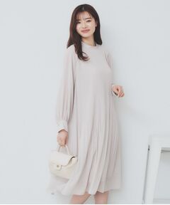 index / インデックス ミニ丈・ひざ丈ワンピース | ベルト付きプリーツフレアワンピース【洗濯機洗い可/防シワ】