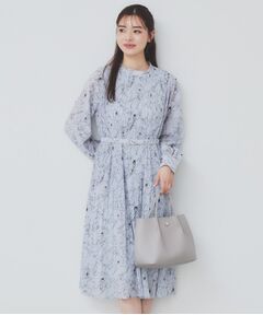 index / インデックス ミニ丈・ひざ丈ワンピース | ベルト付きプリーツフレアワンピース【洗濯機洗い可/防シワ】