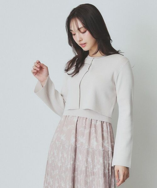 index / インデックス セットアップ | 《ツインセット》カーディガン×ニットドッキングワンピース【洗濯機洗い可】 | 詳細10